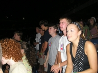 Artie, Peter, and Erin in the stands