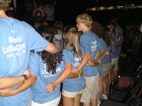 On ALamodome floor